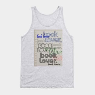 Book Lover - Typographic Statement Design Tank Top